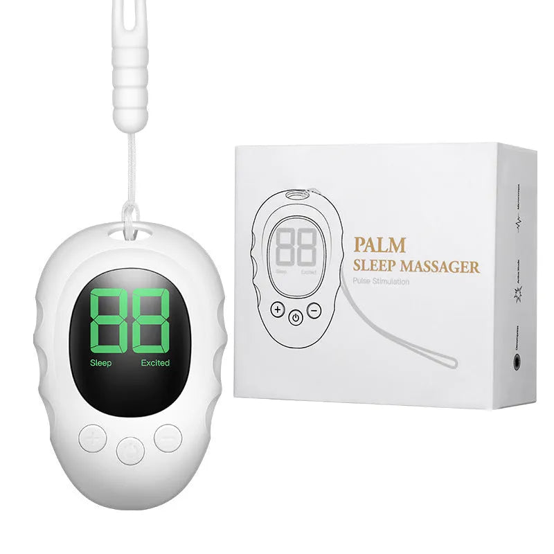Silicone sleep aid hand grip monitor in white, black or green colours with charging cable