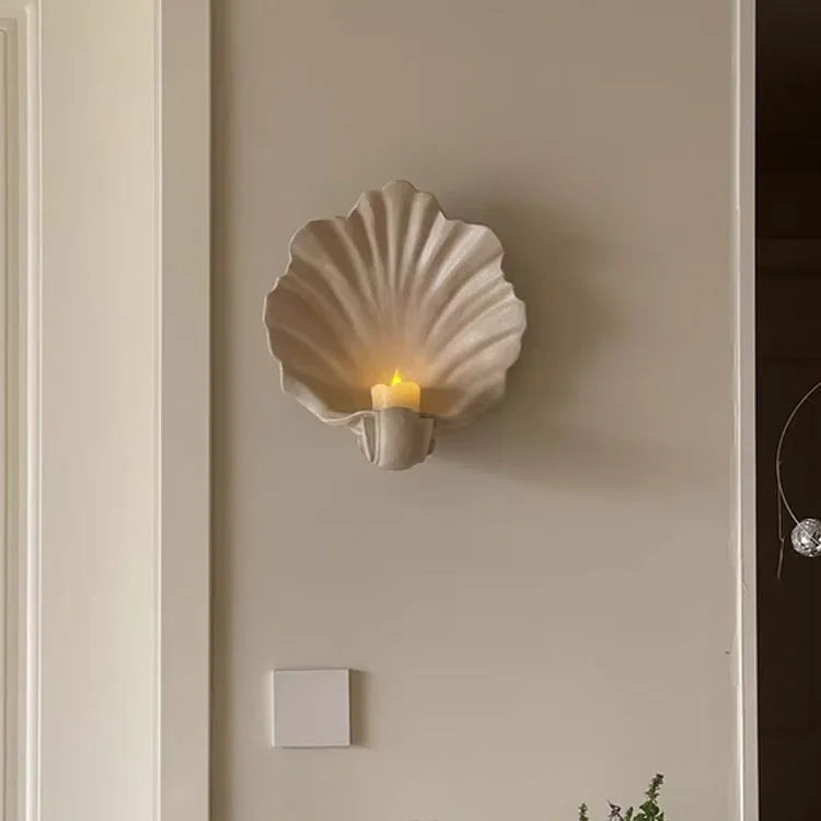 White resin simulation shell fruit plate ornament for dining table decoration