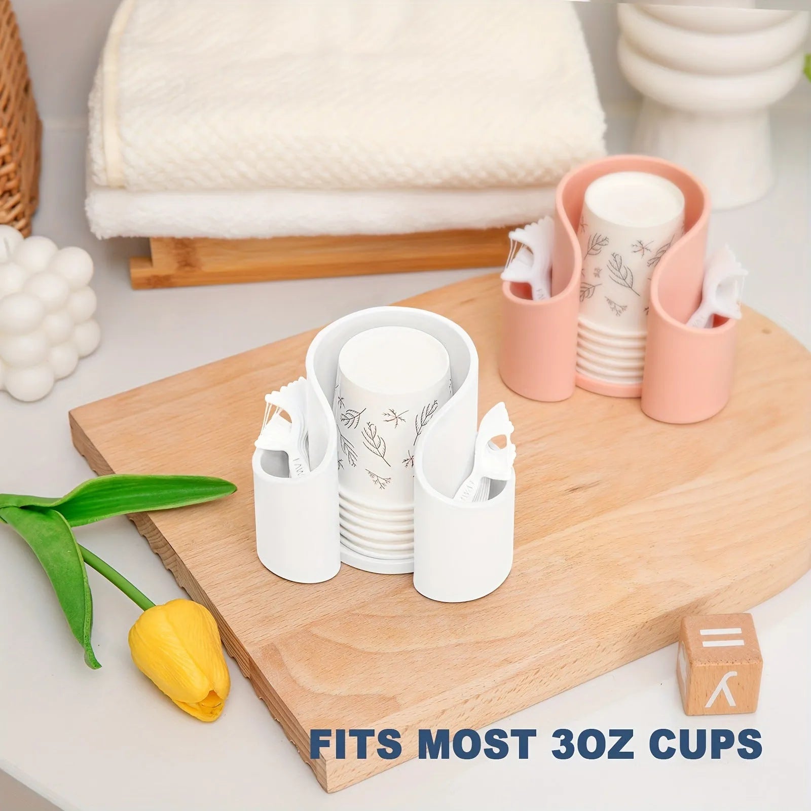 Solid colour plastic cotton and dental floss storage box in modern simplicity style.