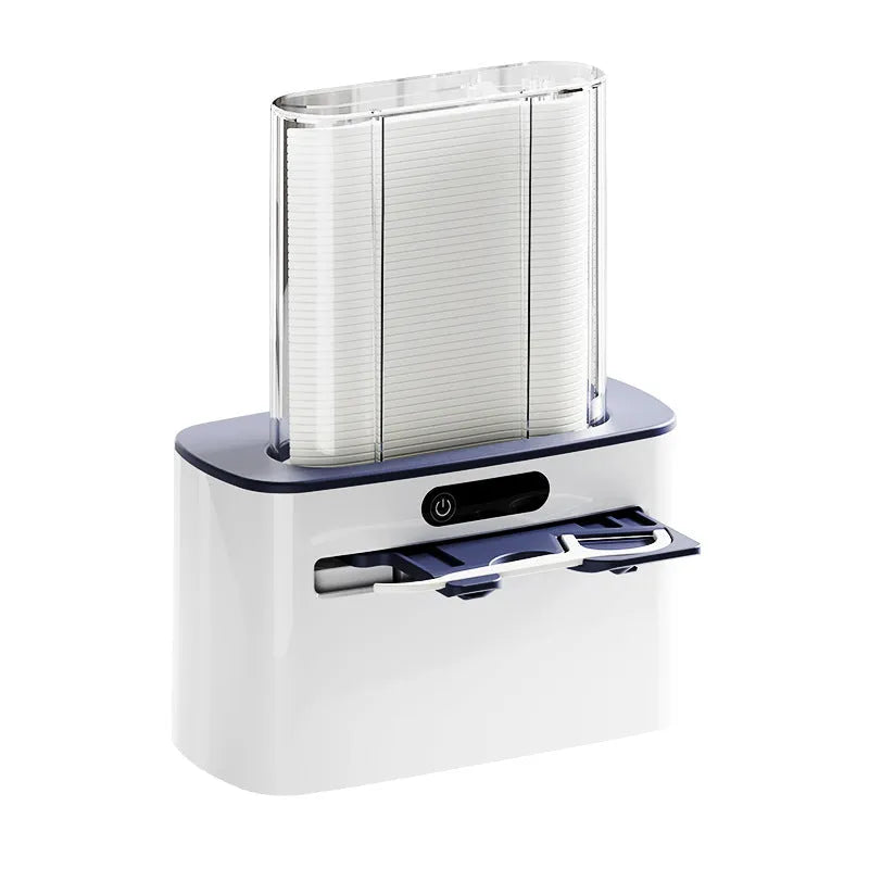 Rechargeable intelligent induction dental floss box in dark grey, light grey, or gold colour