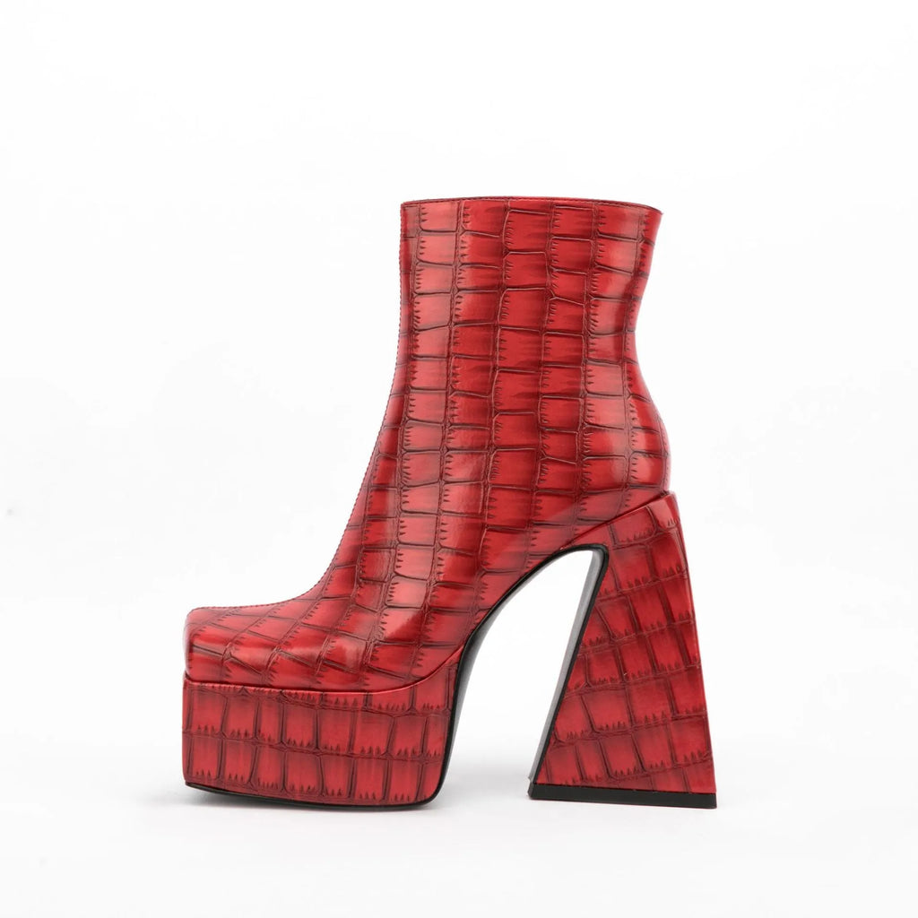 Women's artificial PU ankle boots with high heel above 8cm in beige, showing solid colour design.