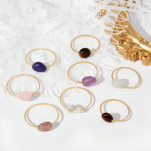 Original geometric agate women's ring in a selection of colours from BZ0072 to BZ0079.