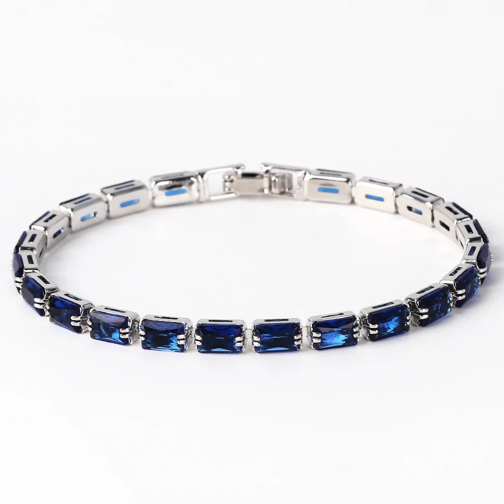 Women's fashion bracelet with electroplated golden finish and zircon decorative stones