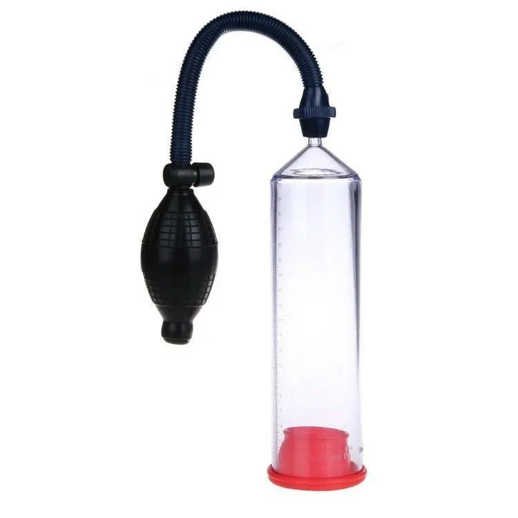 Customised silicone cover accessory for male exercise machine with plastic valve exerciser and connecting parts.