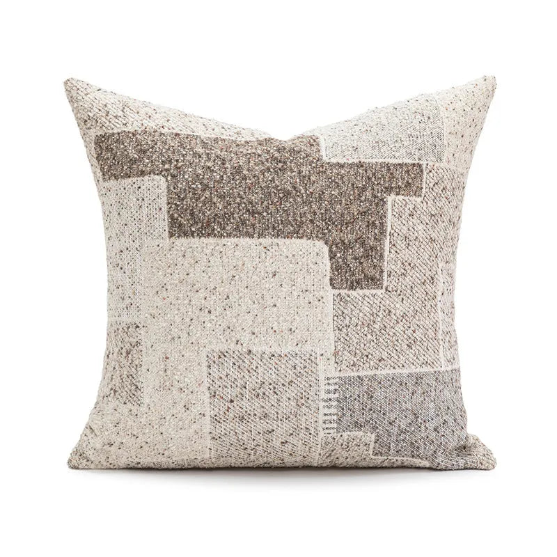 Solid colour sofa cushion pillow on a chair, showing 30x50cm and 45x45cm size options.