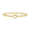 Adjustable stainless steel beaded bracelet with geometric round design in six colour style options
