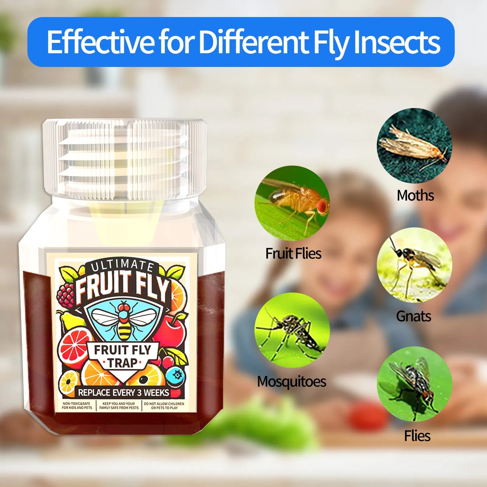 SK003 fruit fly bait liquid bottle with funnel and without funnel specification options