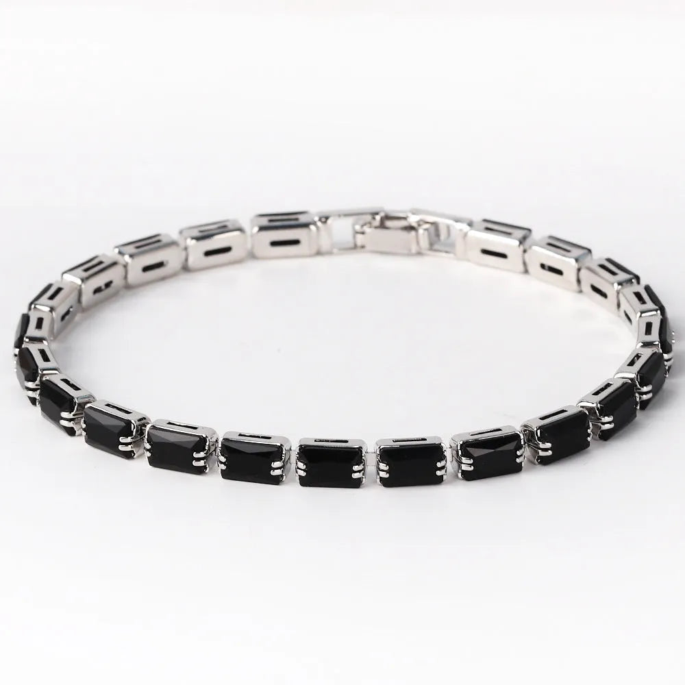 Women's fashion bracelet with electroplated golden finish and zircon decorative stones
