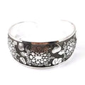 Open carved Miao-style silver alloy bracelet with Roman shape in turtle colour option