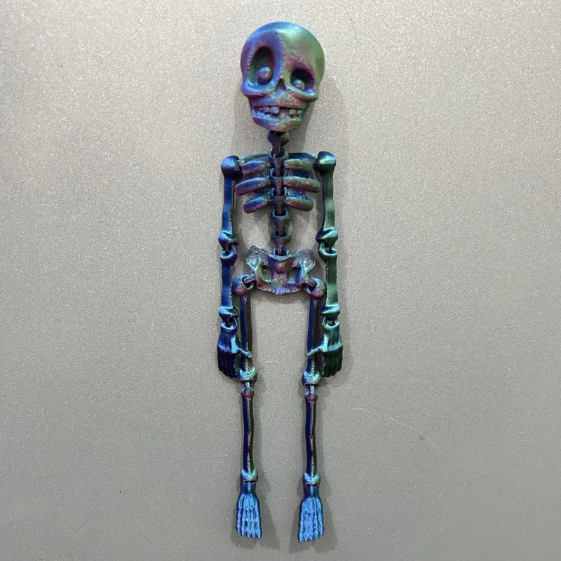 3D printed skull refrigerator magnet in various colours measuring 18cm tall