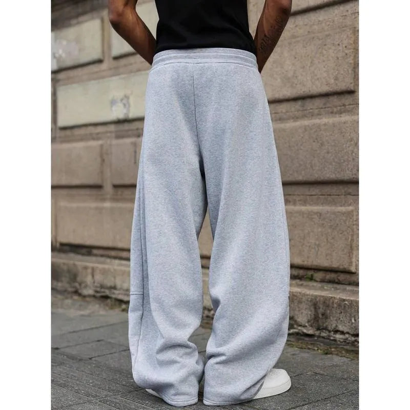 Men's straight-leg high waist casual pants in bamboo fibre fabric with cropped length
