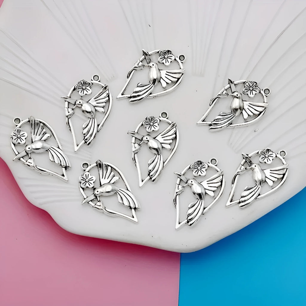 Flying Bird Series magpie pattern pendant for DIY jewellery making