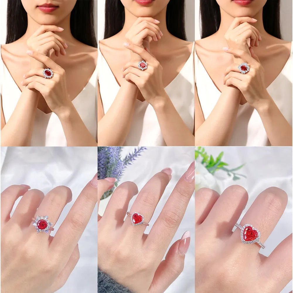 Women's sterling silver ring with heart-shaped tan sang colour zircon stone.