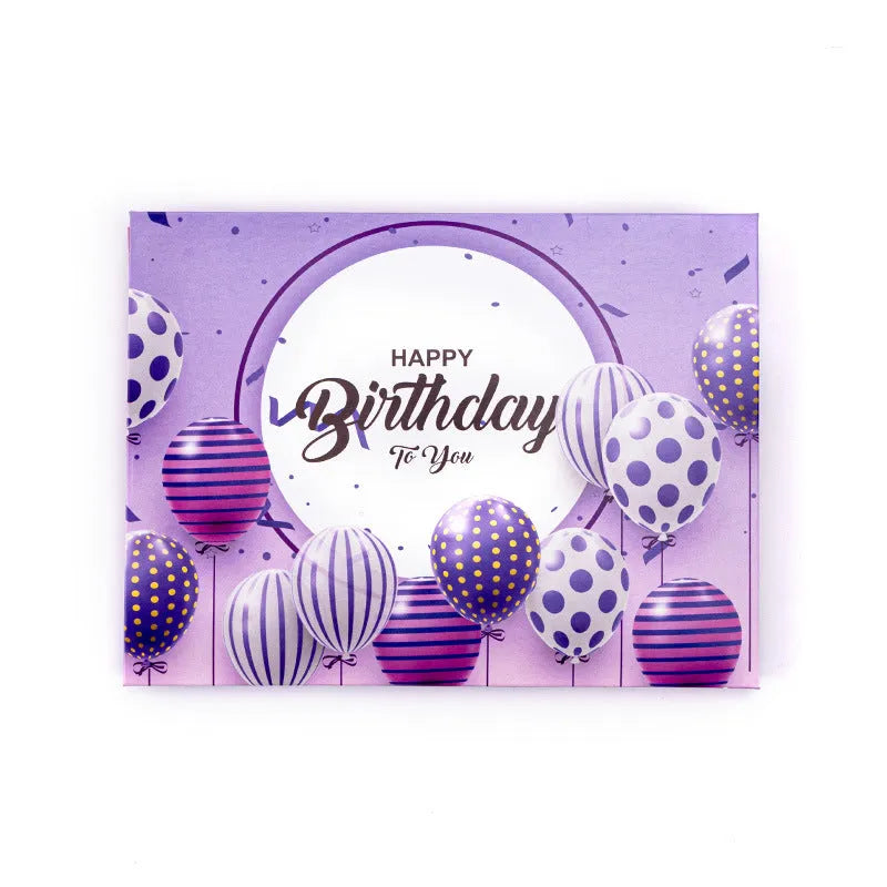 3D musical greeting card with Chinese ink style cake design and dimensional folding