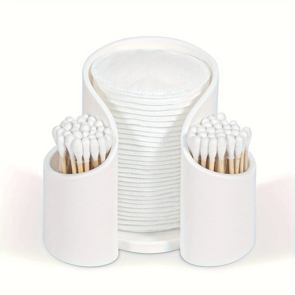 Solid colour plastic cotton and dental floss storage box in modern simplicity style.