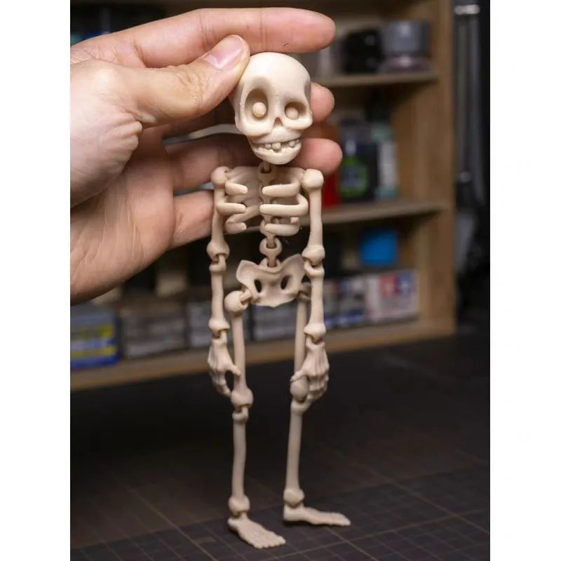 3D printed skull refrigerator magnet in various colours measuring 18cm tall