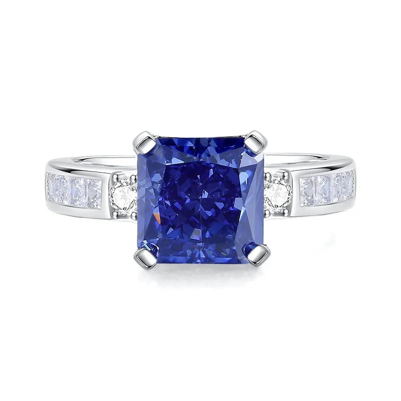 Women's sterling silver ring with heart-shaped tan sang colour zircon stone.