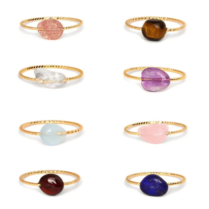 Original geometric agate women's ring in a selection of colours from BZ0072 to BZ0079.