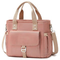 Cube-style hiking picnic bag with removable shoulder strap and side pocket in Oxford cloth