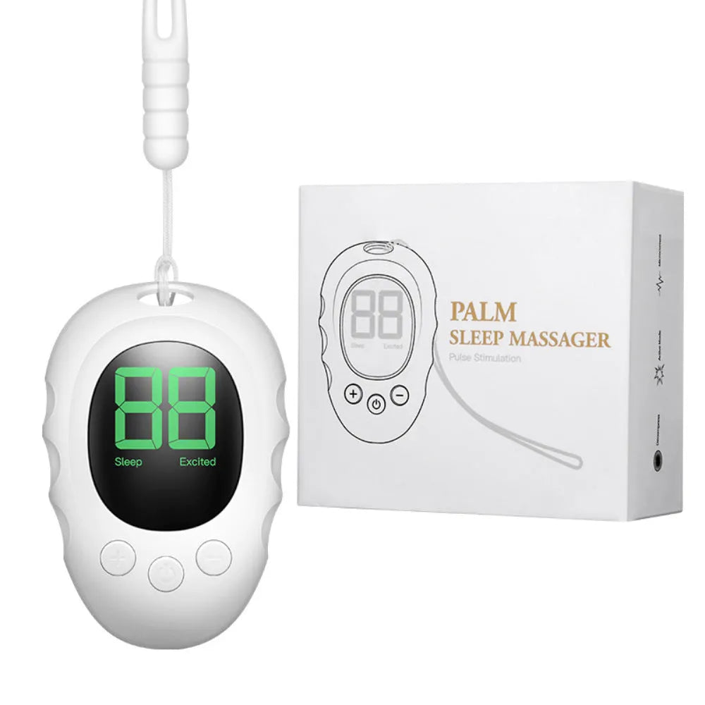 Silicone sleep aid hand grip monitor in white, black or green colours with charging cable