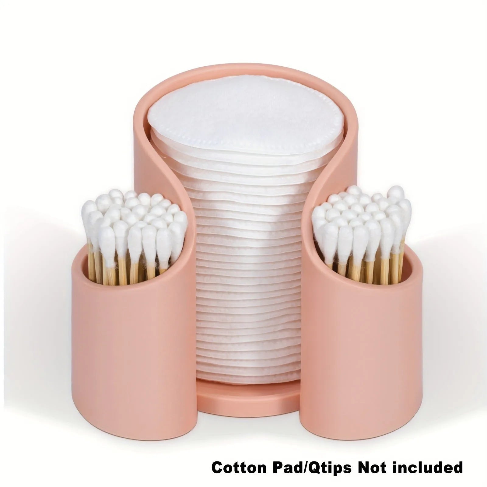 Solid colour plastic cotton and dental floss storage box in modern simplicity style.