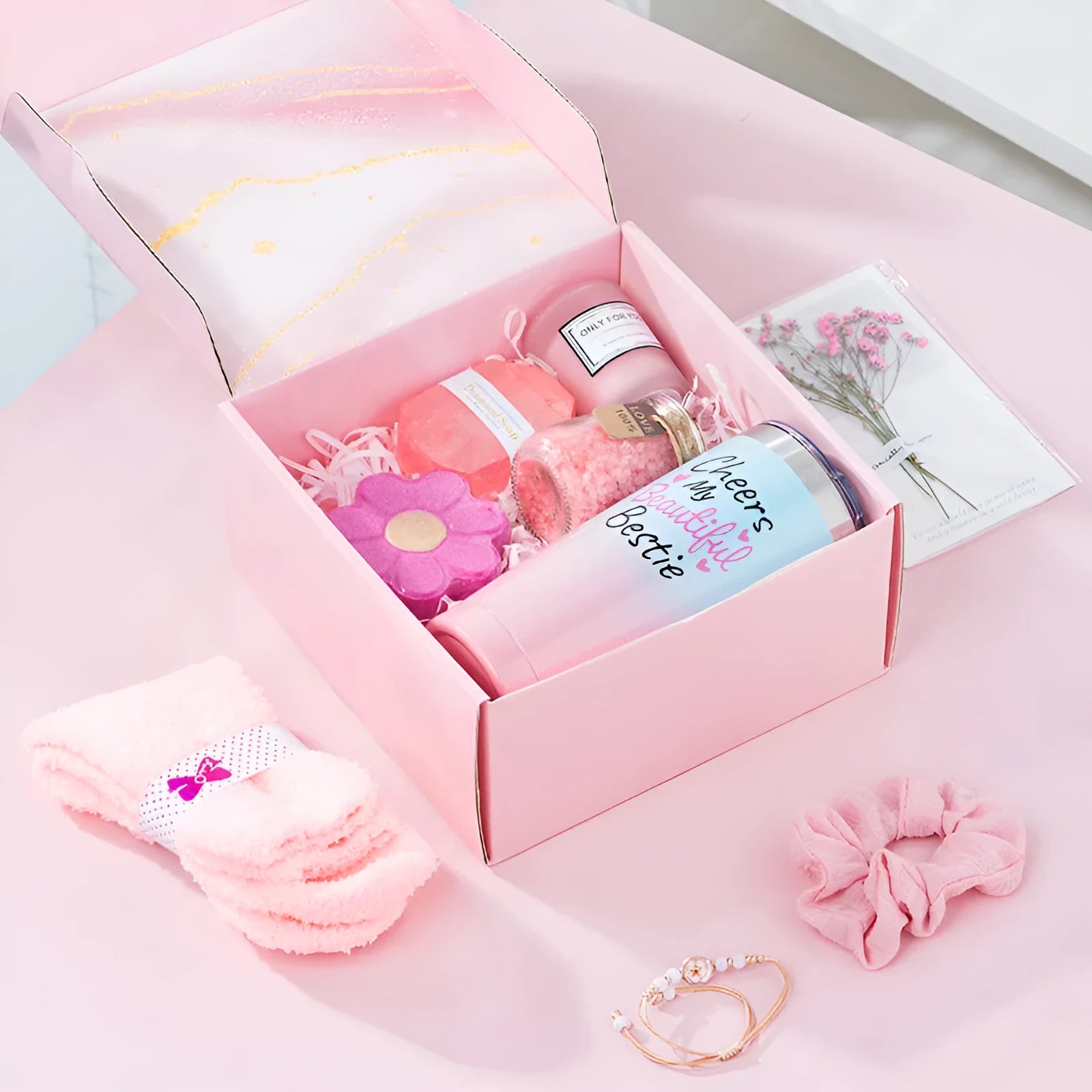 Soy wax aromatherapy candle gift box in modern style with multiple colour options including pink, sunflower, and black.