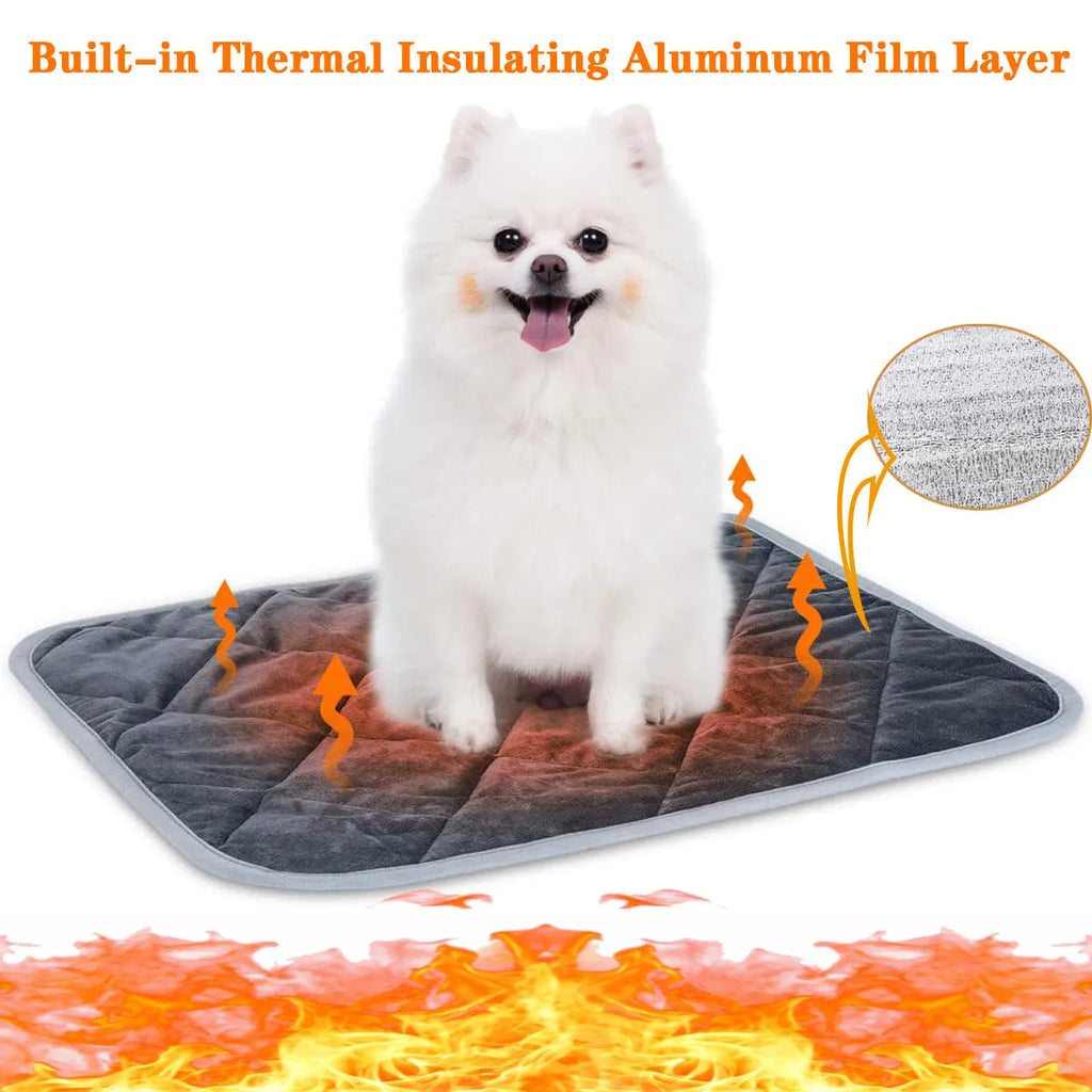 Grey super soft cloth personalised pet warming cushion with multi-layer design