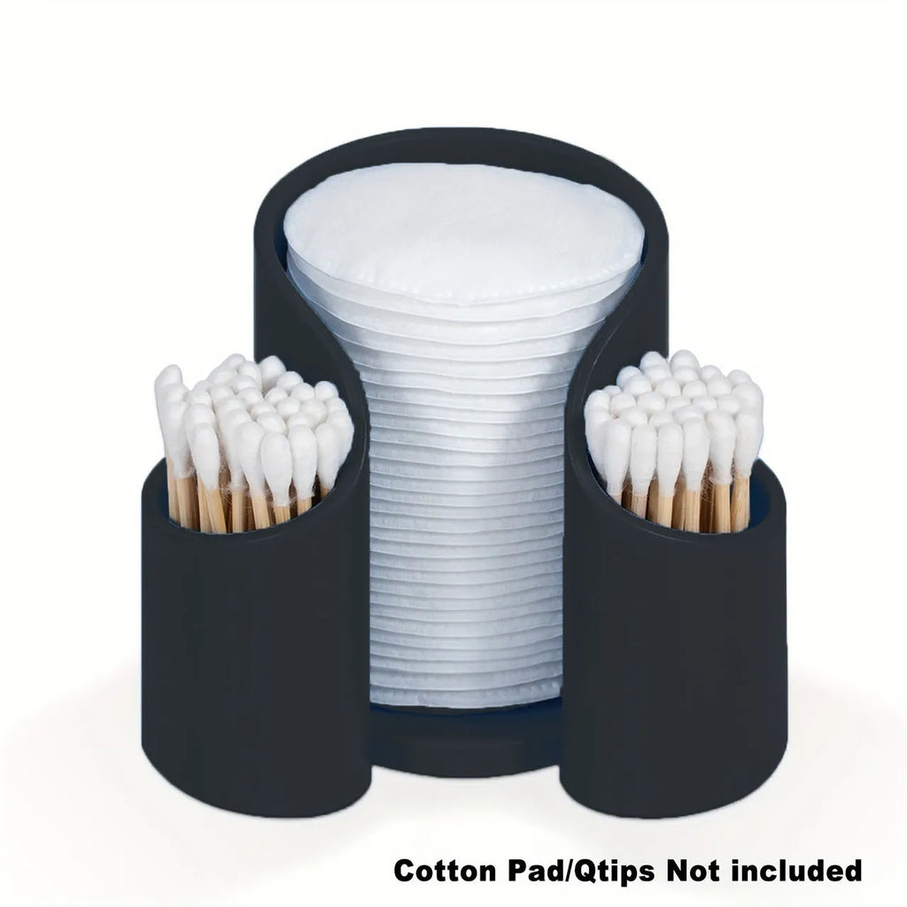 Solid colour plastic cotton and dental floss storage box in modern simplicity style.