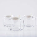 Transparent spill-proof drinking cup with 301-400ml capacity
