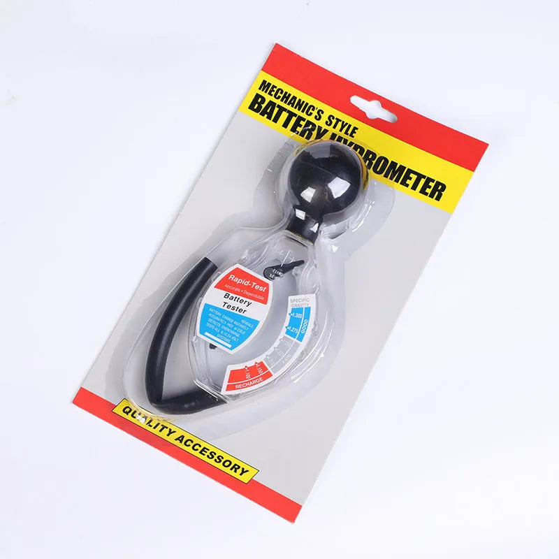 Suction electrolyte hydrometer densitometer for lead acid battery testing with measurement scale