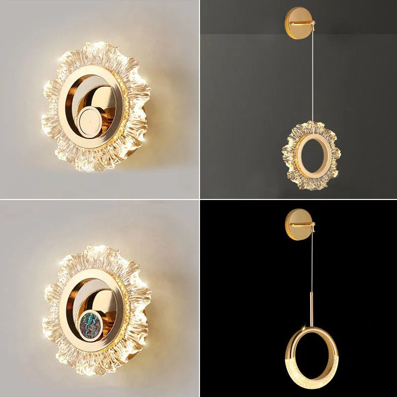 High Sense modern wall lamp with acrylic shade and tricolour lighting options for bedroom ceiling installation