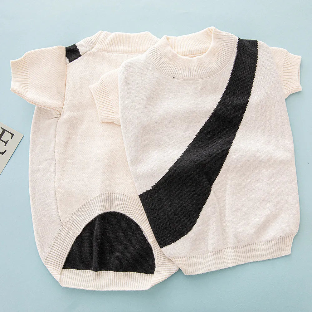 Wool knit dog sweater for corgis and poodles in casual style with colour options