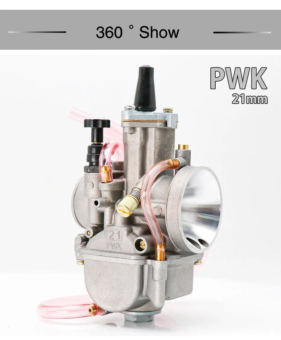 PWK sandblasting carburetor modification accessory with seven bore size options from 21mm to 34mm.