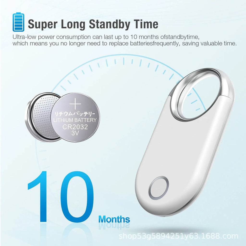 Black and white GPS tracking device measuring 55x29mm for pet and child location monitoring