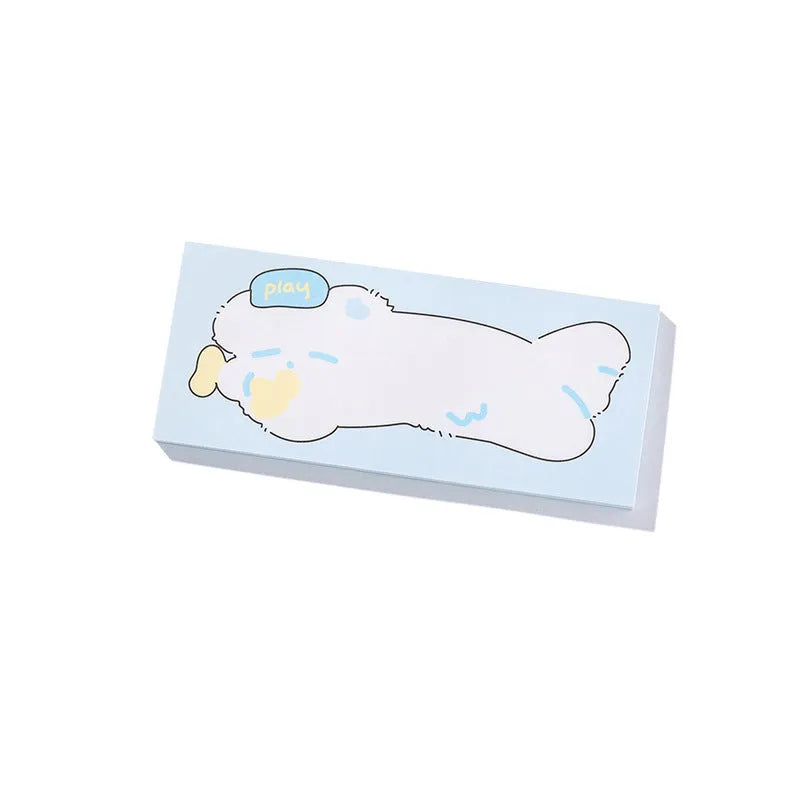 Heartbeat Delivery Series cartoon sticky notes notepad showing six style options including Echo Notes and Puppy Diary.