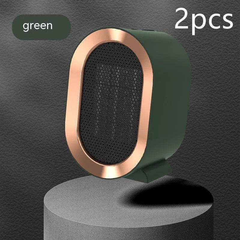 Desktop portable electric heater with PTC ceramic heating element and mechanical controls