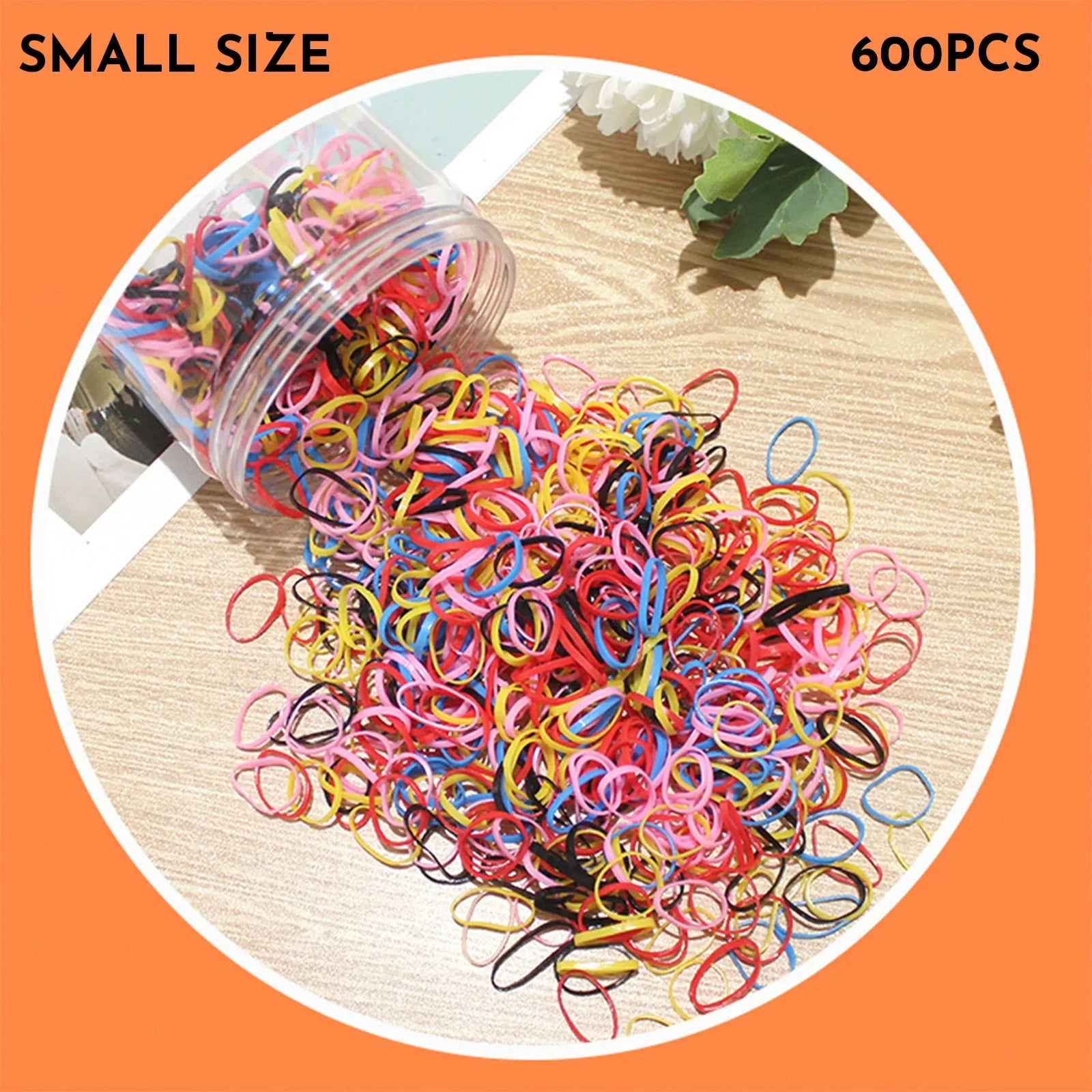 TPU baby hair ties elastic bands in multiple colours with reusable storage container for toddlers kids girls