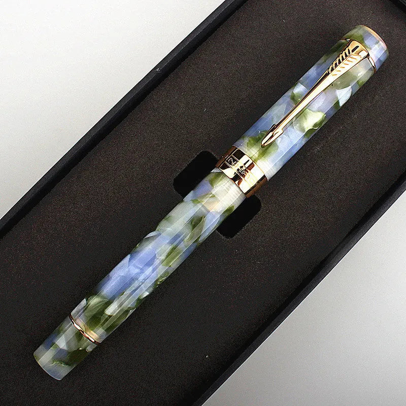 Deep bath green metal ballpoint pen with three interchangeable nib tips: 0.5mm, 0.7mm and 1.0mm
