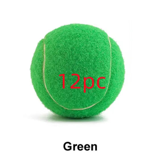 Bright coloured 6.3cm rubber dog toy tennis ball for chew-resistant fetch play