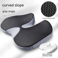 Curved bevel seat cushion with memory foam core for tailbone support in beige colour