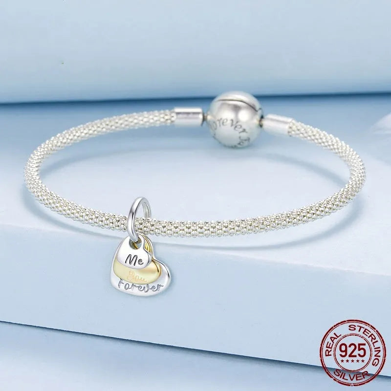 S925 sterling silver bead pendant part, 1.8cm high, 1.3cm wide, with oval aperture, BSC1177 colour