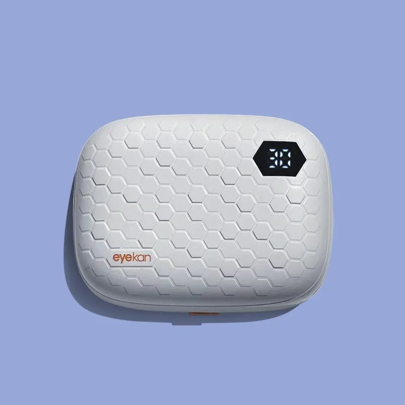 Compact pearl white automatic ultrasonic cleaning machine for glasses and contact lenses