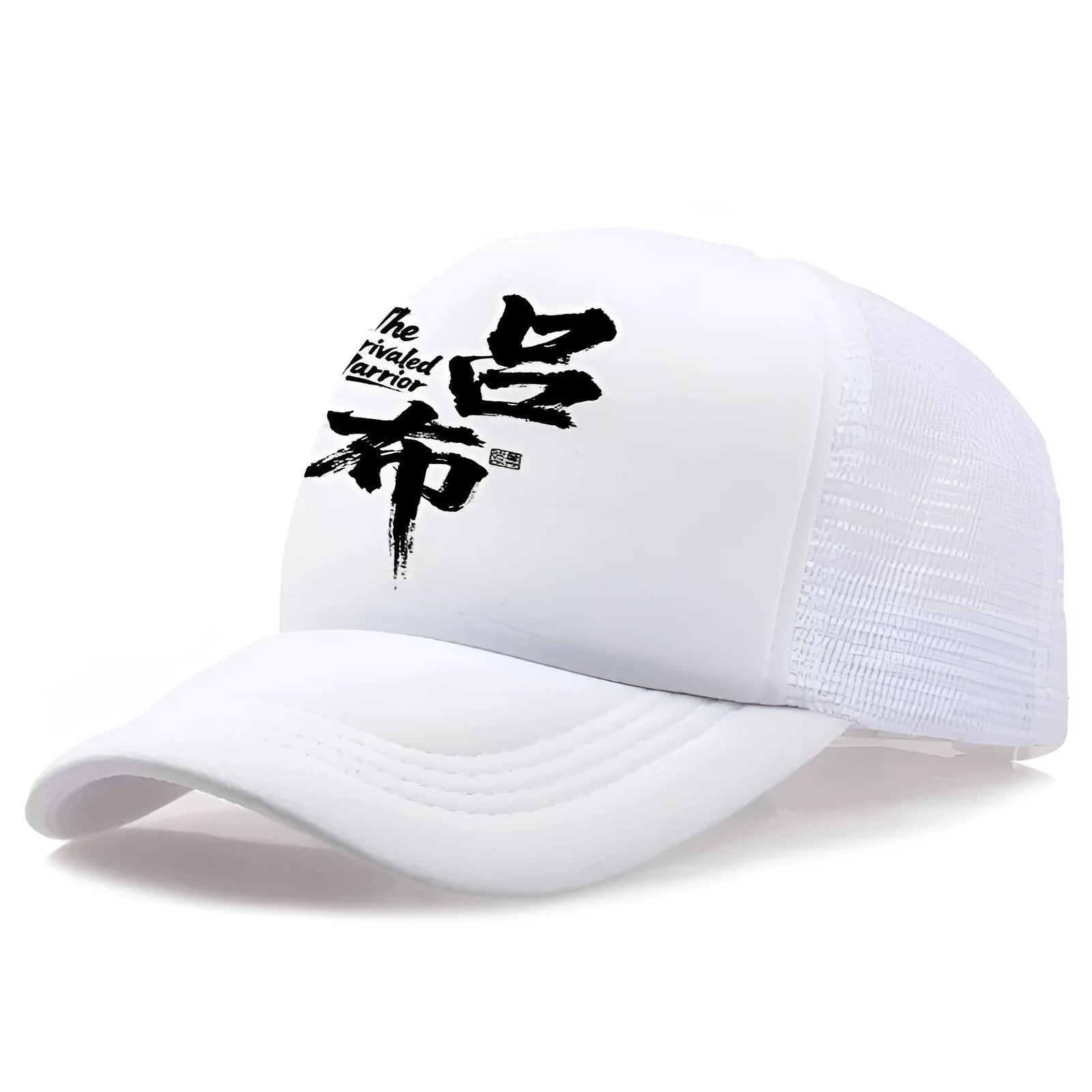 Men's casual polyester baseball cap shown in multiple colour options on a white background.