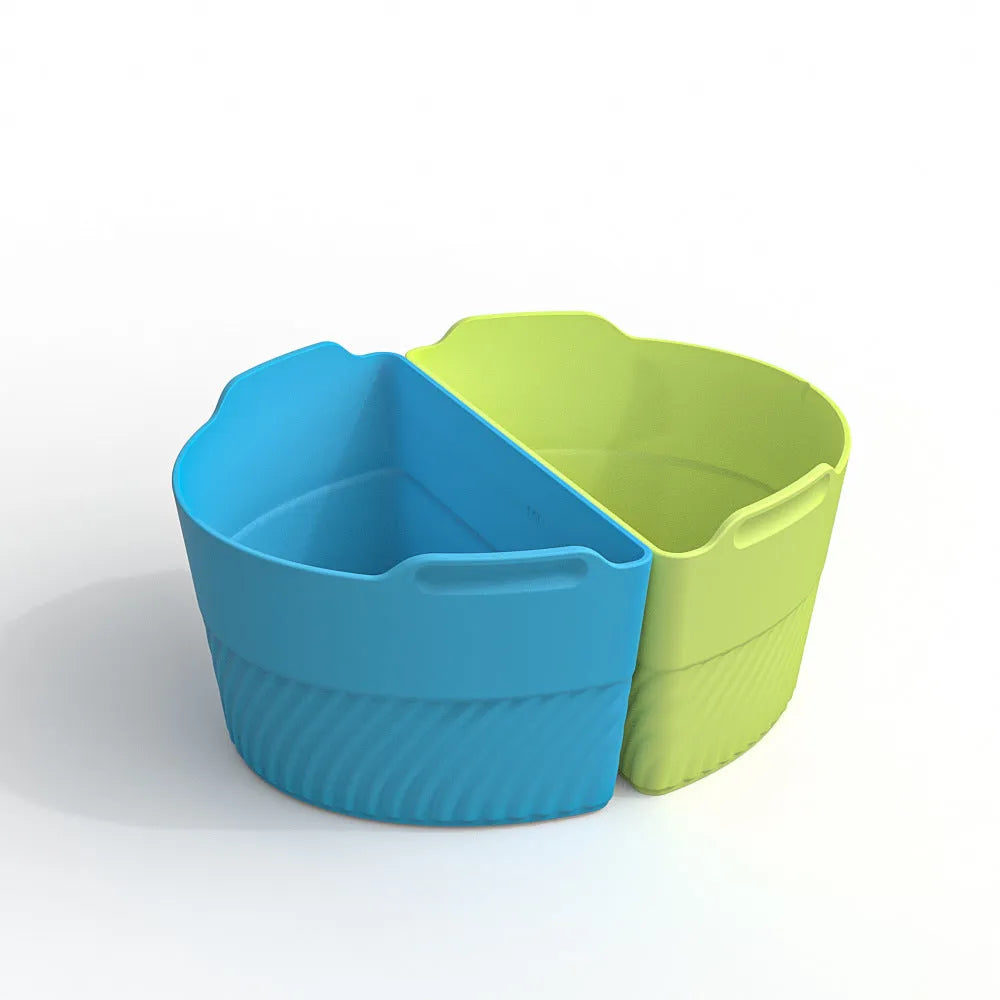 Silicone slow cooker liner non-stick pan easy clean pot liner modern simplicity Type A Gray Blue