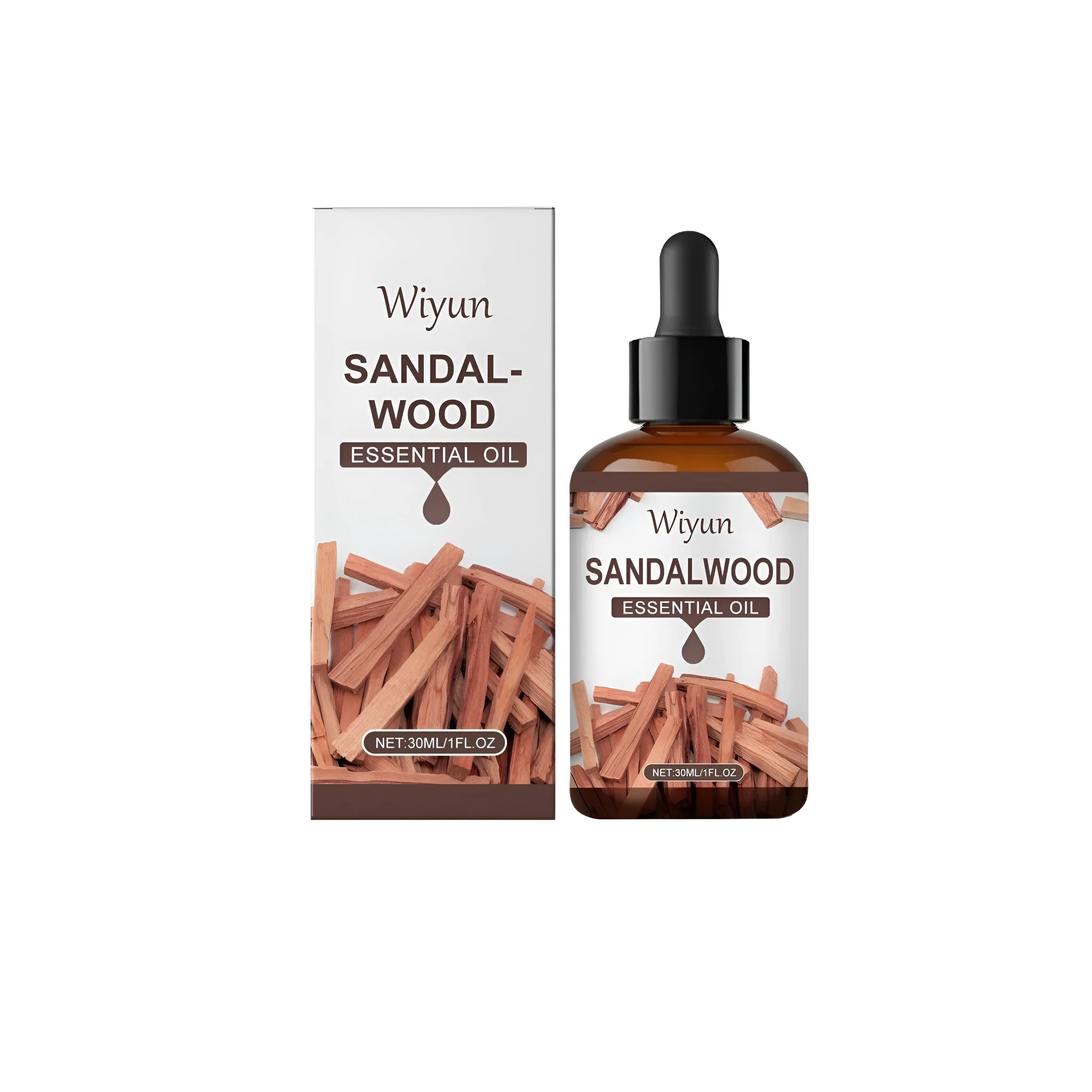 30ml bottle of sandalwood fragrance oil for aromatherapy diffusers with natural ingredients