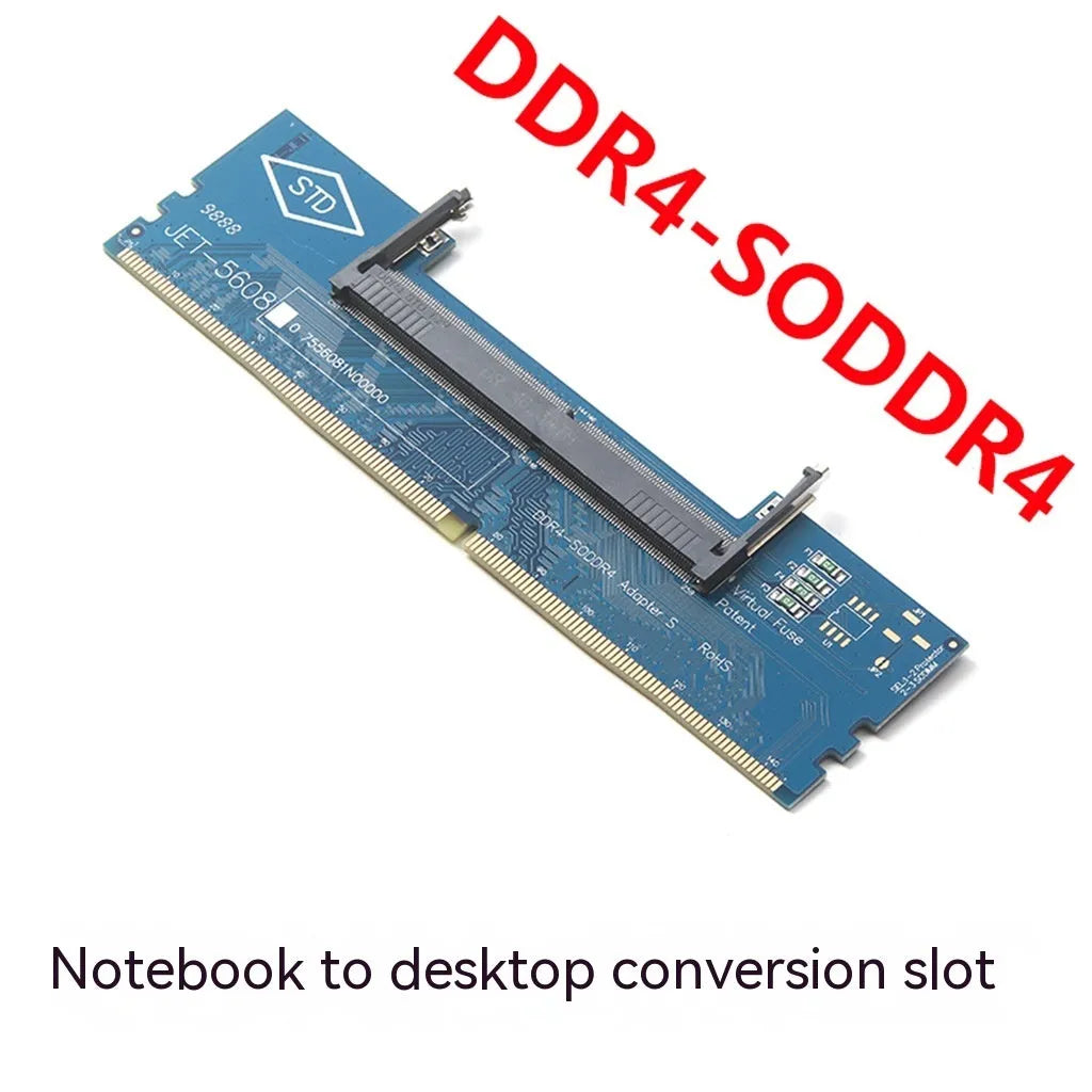 DDR4 laptop to desktop memory adapter card with electrostatic protection packaging