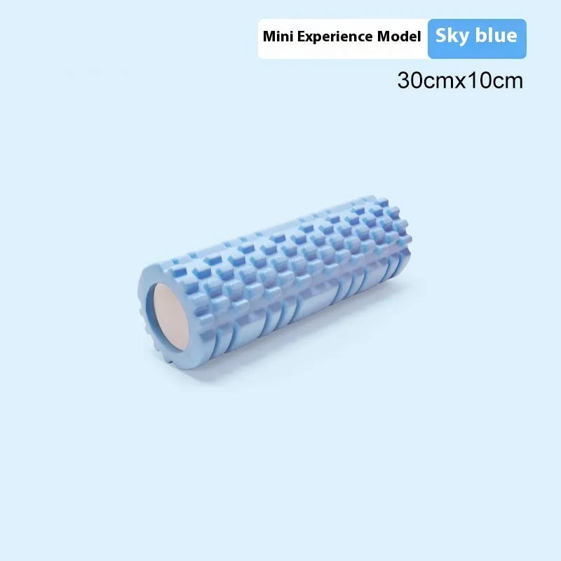 EVA foam roller for fitness in multiple sizes and colours including black, grey, pink, and blue