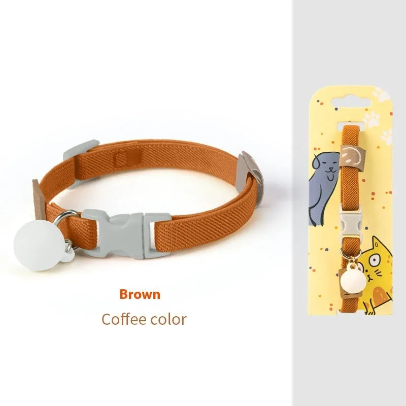 Small dog elastic decoration collar in seven colour options with monochrome pattern