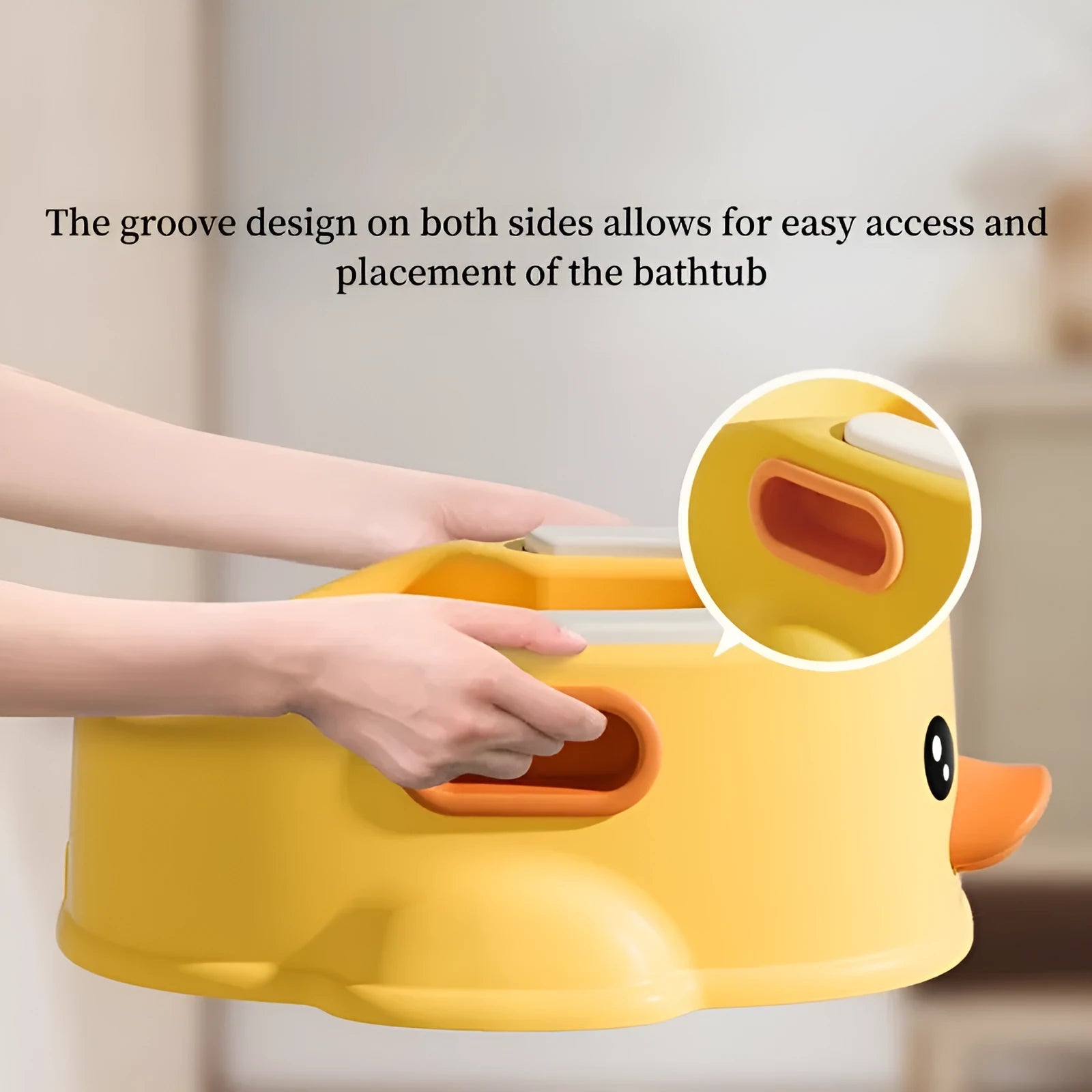 Duck-shaped PVC pet bathtub for dogs and cats in blue, pink and yellow colours