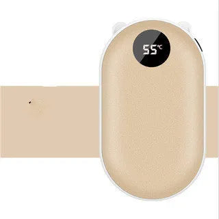 Compact rechargeable hand warmer and power bank in multiple colour options including digital display models.